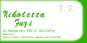 nikoletta fuzi business card